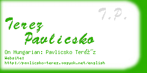 terez pavlicsko business card